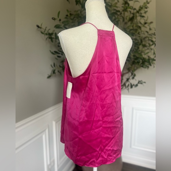 CAMI NYC Racer Charmeuse Cami in Magneta sz L 175$ - Picture 7 of 7